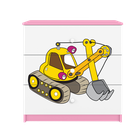 Kocot Kids, Babydreams, komoda, różowa, koparka