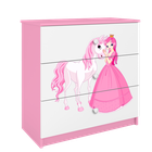 Kocot Kids, Babydreams, komoda, różowa, księżniczka konik