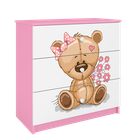 Kocot Kids, Babydreams, komoda, różowa, miś kwiatki