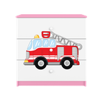 Kocot Kids, Babydreams, komoda, różowa, straż pożarna