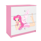 Kocot Kids, Babydreams, komoda, różowa, wróżka ze skrzydełkami