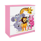 Kocot Kids, Babydreams, komoda, różowa, zoo