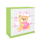 Kocot Kids, Babydreams, komoda, zielona, miś motylki