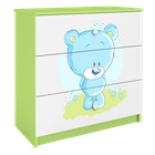 Kocot Kids, Babydreams, komoda, zielona, niebieski miś