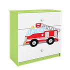 Kocot Kids, Babydreams, komoda, zielona, straż pożarna