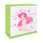 Kocot Kids, Babydreams, komoda, zielona, wróżka z motylkami