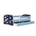 Kocot Kids, Babydreams, łóżko z materacem, niebieskie, kosmos, 80-160 cm