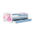 Kocot Kids, Babydreams, łóżko z materacem, niebieskie, księżniczka konik, 80-180 cm