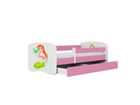 Kocot Kids, Babydreams, łóżko z materacem, różowe, syrenka, 80-160 cm