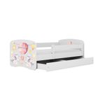 Kocot Kids, Babydreams, łóżko z szufladą, białe, balonik, 80-160 cm