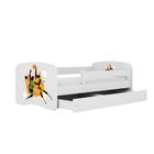 Kocot Kids, Babydreams, łóżko z szufladą, białe, koszykówka, 80-180 cm