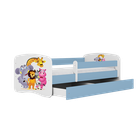 Kocot Kids, Babydreams, łóżko z szufladą, niebieskie, zoo, 80-160 cm