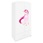 Kocot Kids, Babydreams, szafa, biała, jednorożec, 181.2-52-90 cm