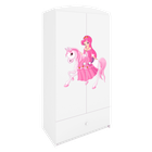 Kocot Kids, Babydreams, szafa, biała, księżniczka na koniku, 181.2-52-90 cm