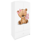 Kocot Kids, Babydreams, szafa, biała, miś kwiatki, 181.2-52-90 cm