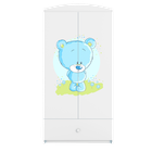 Kocot Kids, Babydreams, szafa, biała, niebieski miś, 181.2-52-90 cm