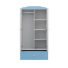 Kocot Kids, Babydreams, szafa, niebieska, księżniczka konik, 181.2-52-90 cm