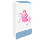 Kocot Kids, Babydreams, szafa, niebieska, księżniczka na koniku, 181.2-52-90 cm