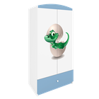 Kocot Kids, Babydreams, szafa, niebieska, mały dino, 181.2-52-90 cm