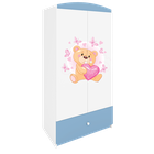 Kocot Kids, Babydreams, szafa, niebieska, miś motylki, 181.2-52-90 cm