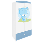 Kocot Kids, Babydreams, szafa, niebieska, niebieski miś, 181.2-52-90 cm