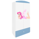 Kocot Kids, Babydreams, szafa, niebieska, wróżka ze skrzydełkami, 181.2-52-90 cm