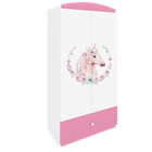Kocot Kids, Babydreams, szafa, różowa, konik, 181.2-52-90 cm