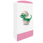 Kocot Kids, Babydreams, szafa, różowa, mały dino, 181.2-52-90 cm