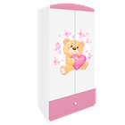 Kocot Kids, Babydreams, szafa, różowa, miś motylki, 181.2-52-90 cm