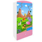 Kocot Kids, Babydreams, szafa, różowa, safari, 181.2-52-90 cm