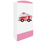 Kocot Kids, Babydreams, szafa, różowa, straż pożarna, 181.2-52-90 cm