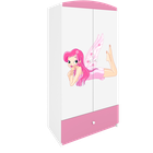 Kocot Kids, Babydreams, szafa, różowa, wróżka ze skrzydełkami, 181.2-52-90 cm