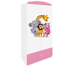 Kocot Kids, Babydreams, szafa, różowa, ZOO, 181.2-52-90 cm