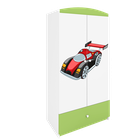 Kocot Kids, Babydreams, szafa, zielona, auto wyścigowe, 181.2-52-90 cm