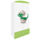 Kocot Kids, Babydreams, szafa, zielona, mały dino, 181.2-52-90 cm