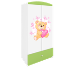 Kocot Kids, Babydreams, szafa, zielona, miś motylki, 181.2-52-90 cm