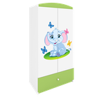 Kocot Kids, Babydreams, szafa, zielona, słonik, 181.2-52-90 cm