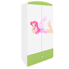 Kocot Kids, Babydreams, szafa, zielona, wróżka ze skrzydełkami, 181.2-52-90 cm