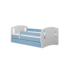 Kocot Kids, Classic 2, łóżko, niebieskie, 80-140 cm