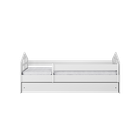 Kocot Kids, Kacper, łóżko z materacem, białe, 80-160 cm