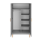 Kocot Kids, Kubi, szafa, szary, 184-55-100 cm