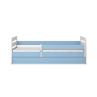 Kocot Kids, Tomi, łóżko z materacem, niebieskie, 80-180 cm