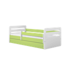 Kocot Kids, Tomi, łóżko z szufladą i materacem, zielone, 80-180 cm