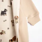 Kombinezon przejściowy chłopięcy z kapturem, beżowy, Nicol