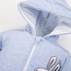 Kombinezon przejściowy chłopięcy z kapturem, niebieski, Eevi