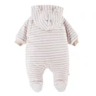 Kombinezon przejściowy chłopięcy z kapturem, ocieplany, beżowy, Eevi