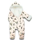 Kombinezon przejściowy chłopięcy z kapturem, ocieplany, beżowy, Nicol