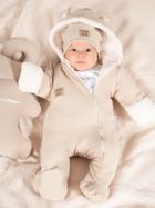 Kombinezon przejściowy chłopięcy z kapturem, ocieplany, beżowy, Nicol
