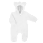 Kombinezon przejściowy chłopięcy z kapturem, ocieplany, biały, Nicol