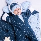 Kombinezon przejściowy chłopięcy z kapturem, ocieplany, granatowy, Cool, Nicol